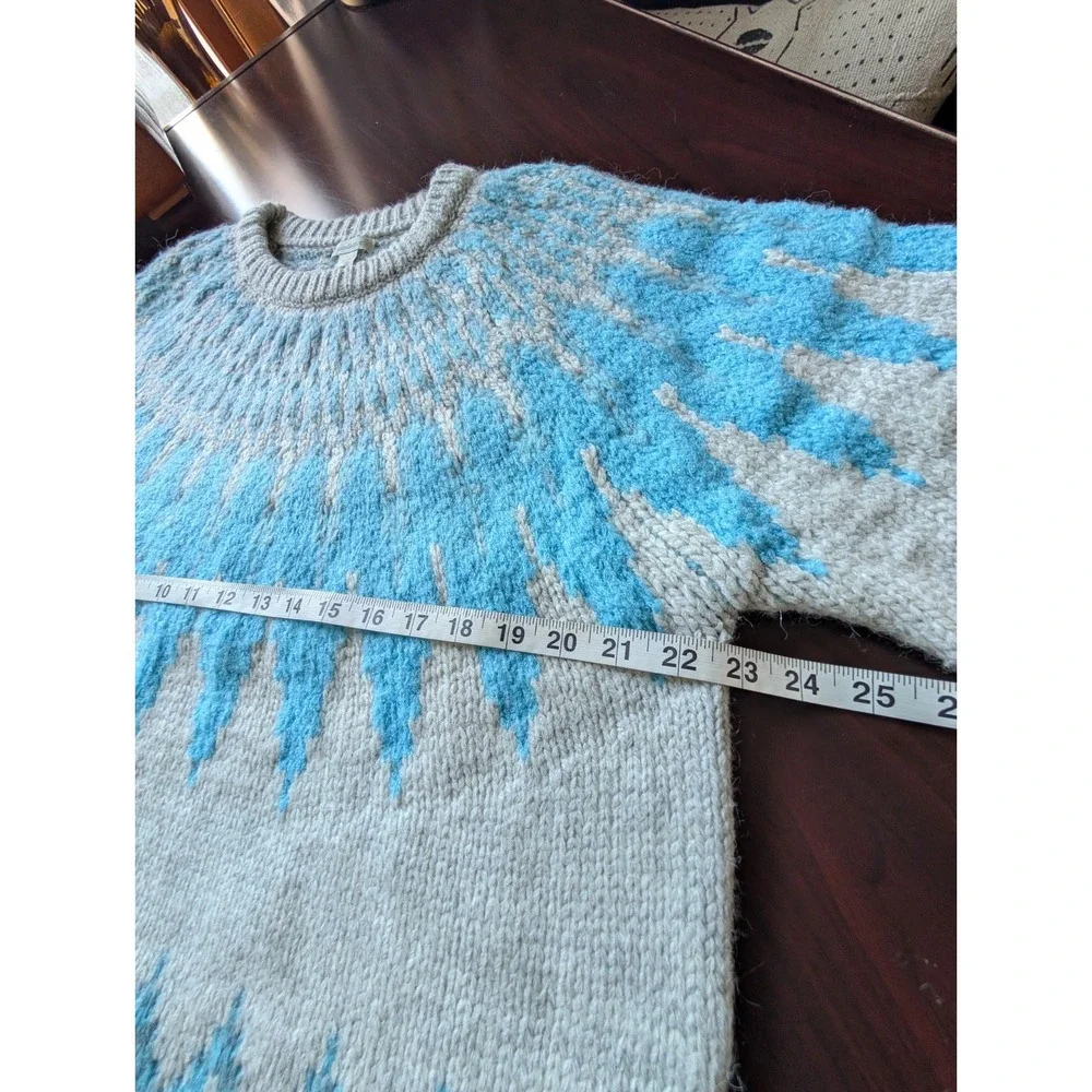NEW! Sundance L Chunky Knit Fair Isle Pattern Pullover